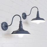 Hand Painted Iron Wall Lights Argyll Industrial Wall Light Leaden Grey Slate