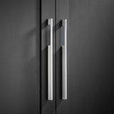 Slimline Square Brass Cupboard Bar Handle - Silver - Hole Centre 160mm - SE Home