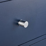 Curved Cylinder Brass Cupboard Door Pull Handle - Silver - SE Home