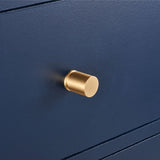 Curved Cylinder Brass Cupboard Door Pull Handle - Satin Brass - SE Home