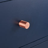 Curved Cylinder Brass Cupboard Door Pull Handle - Copper - SE Home