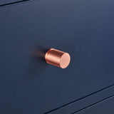 Door Knobs Curved Cylinder Brass Cupboard Door Pull Handle - Copper