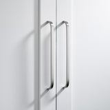 Curved Brass Cupboard Bar Handle - Silver - Hole Centre 288mm - Curve - SE Home