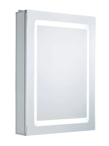 Lomax LED Bathroom 1 Door Mirror Cabinet Wall Light - Silver
