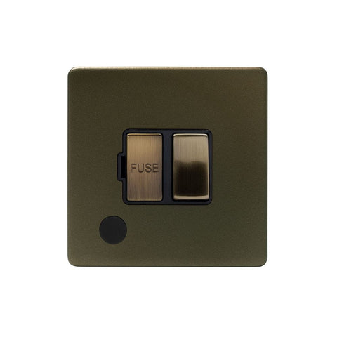 Screwless Bronze 13A Switched Fuse Flex Outlet - SE Home