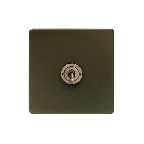 Screwless Bronze 20A 1 Gang 2 Way Toggle Light Switch - SE Home