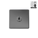 Screwless Black Nickel 1 Gang Dimming Toggle Light Switch - SE Home