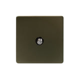 Screwless Bronze 1 Gang TV Socket - SE Home