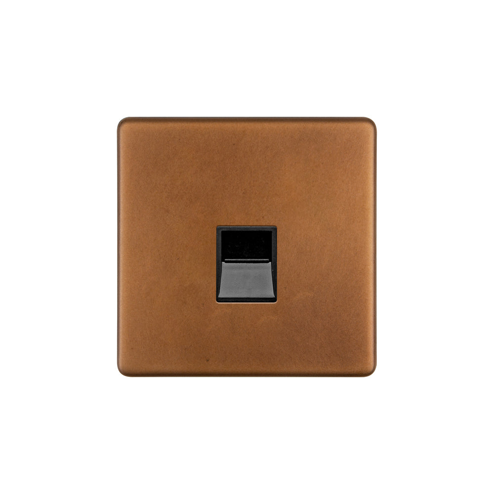 Screwless Antique Copper 1 Gang Telephone Master BT Socket – SE Home