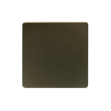 Screwless Bronze - Black Trim - Slim Plate Screwless Bronze 1 Gang Blanking Plate