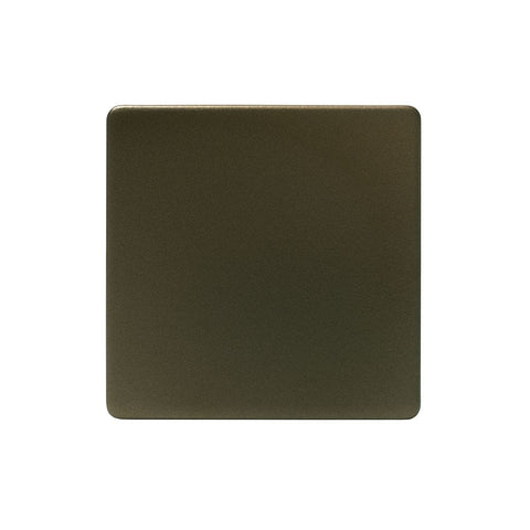 Screwless Bronze 1 Gang Blanking Plate - SE Home