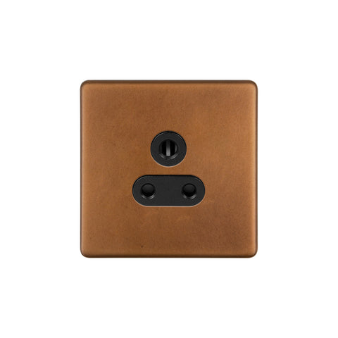 Screwless Antique Copper Screwless 5 Amp Socket Unswitched