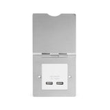 Screwless Brushed Chrome USB Charger Floor Socket 1 Gang - SE Home