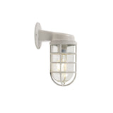 Vintage & Industrial Wall Lights Broadwick Clay White IP44 Rated Nautical Bathroom Bulkhead Wall Light